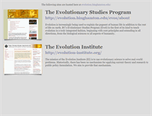 Tablet Screenshot of evolution.binghamton.edu